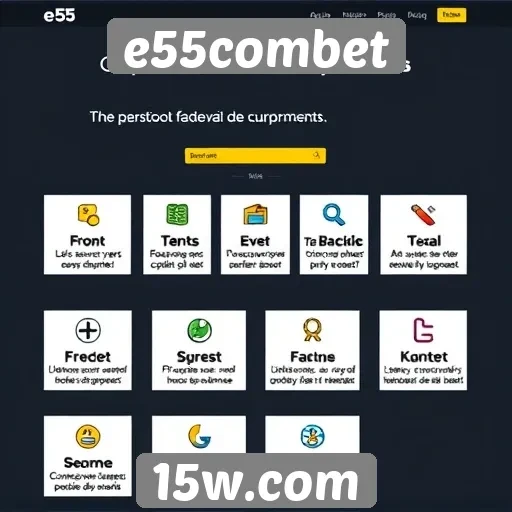Análise das funcionalidades do site e55combet